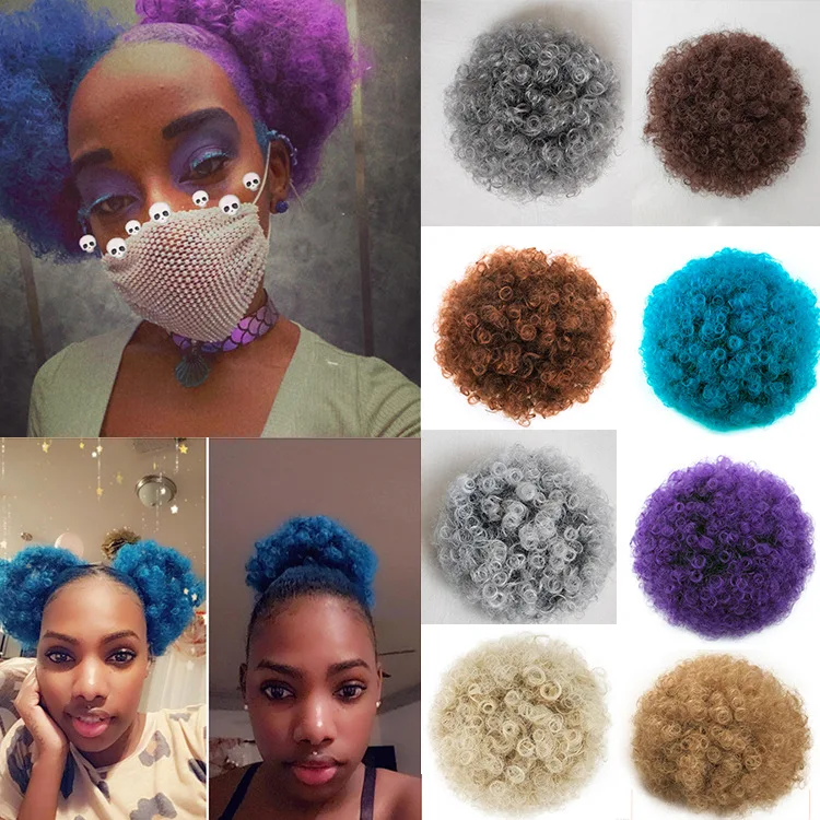 TKL популярные афро пуховые кулиски хвост кулочки пучок postich синтетические волосы шиньон
