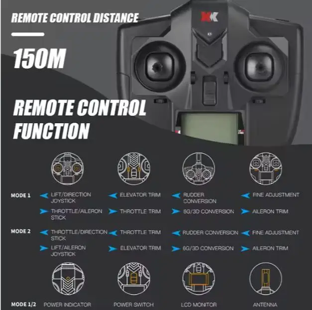5channel Wltoys Xk A160 Wingspan Brushless Motor 3d/6g Mode Glider Rc Toy Remote Control Foam Airplane Rc Plane For Gift
