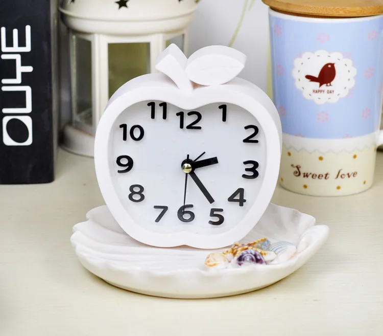  New Cute Apple Candy Color Creative Alarm Clock For Kids Students Gift Birthday Home Decoration