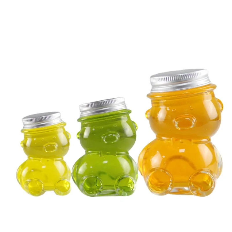 Hot selling wholesale price available different sizes glass bear jar glass bear honey jar bear shaped glass jars