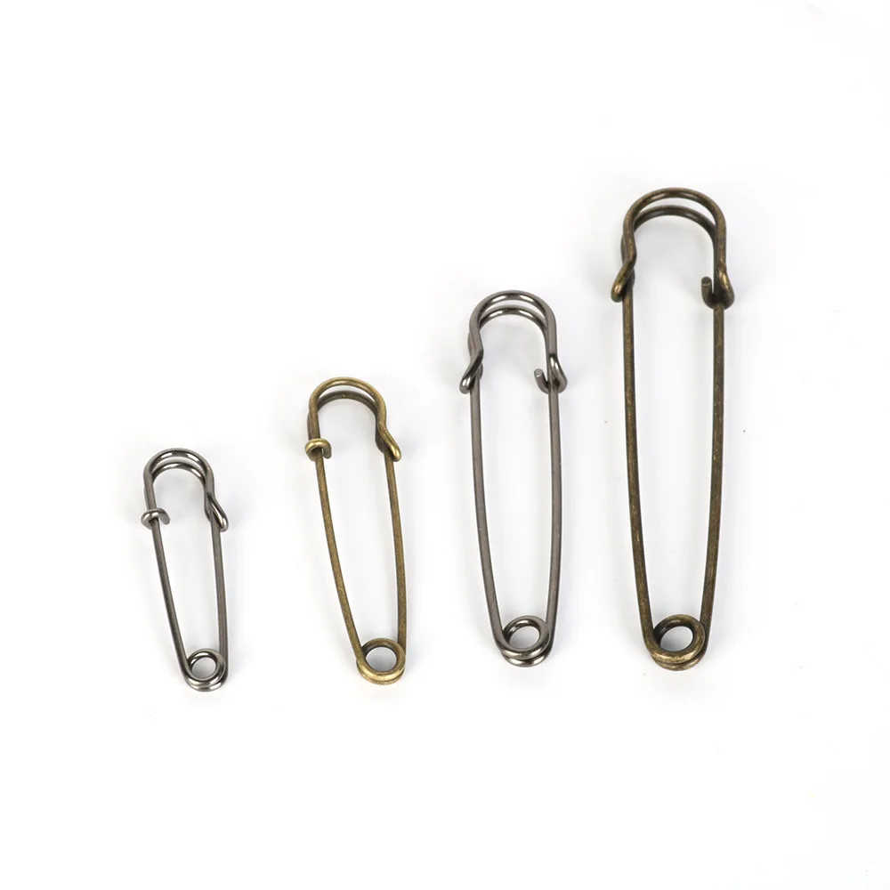 wholesale Custom color silver gold brass decorative pin metal blanket pins safety pin brooch for women