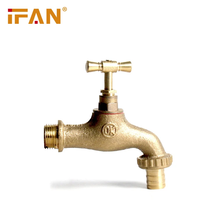 IFAN universal 3/4 inch brass garden water valve 2 way y hose tap brass garden tap brass bibcock