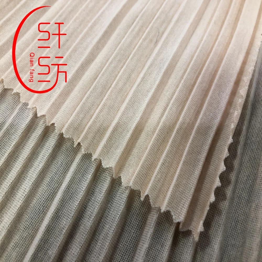 Fashion garment stretch crinkle plissee machine fabric for clothing nice dress