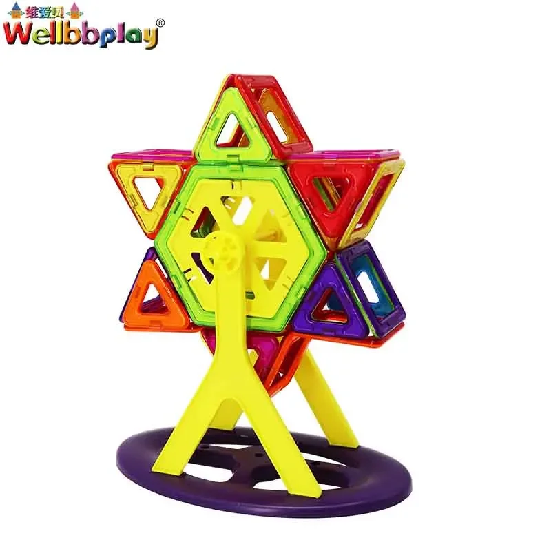 Wellbbplay развивающие кубики DIY магнитные строительные блоки игрушки для детей