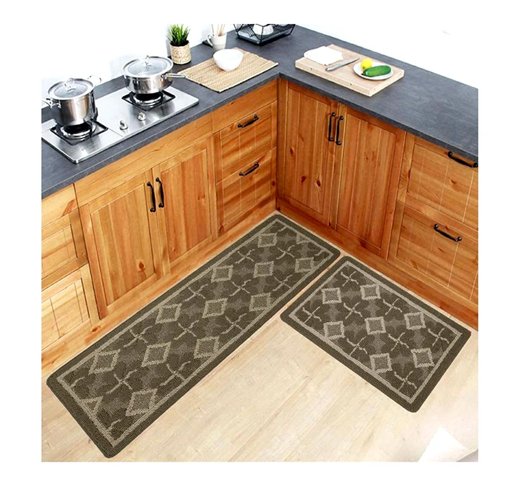 Jiahe carpet mat 2-piece set anti skid plush absorbent bathroom carpet machine washable