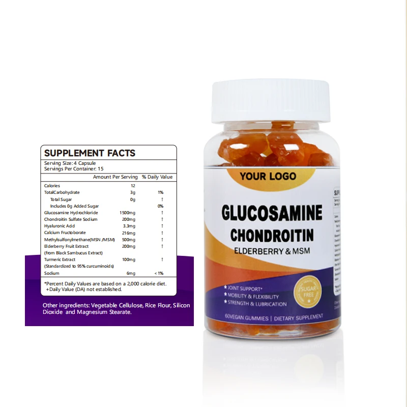 Hot sale Glucosamine Chondroitin Gummies with  Elderberry - Joint Supplement, Immune Support Supplement