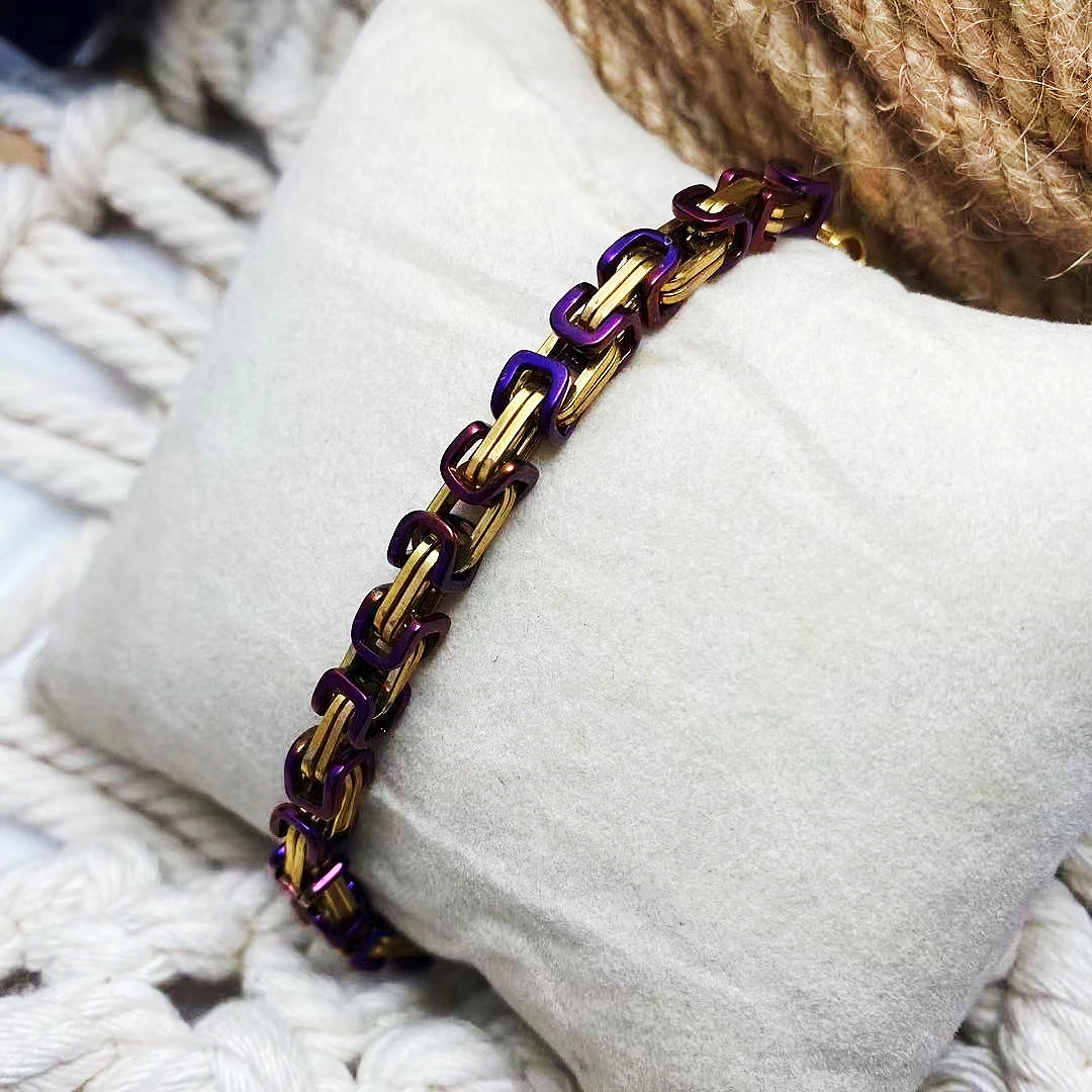 014 European and American fashion single piece stainless steel simple hip hop hand back Bracelet