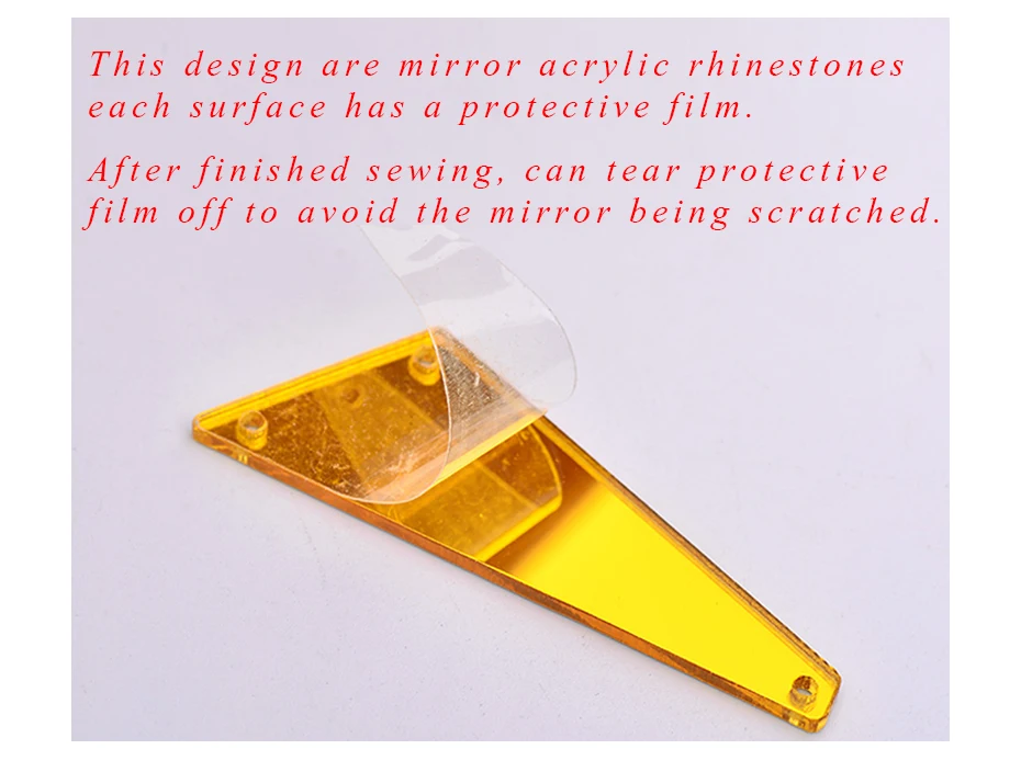 Mix Size Sew On Gold Applique Flat Back Acrylic Gems Sewing Strass Crystal Stone Mirror Rhinestone for Dress Crafts