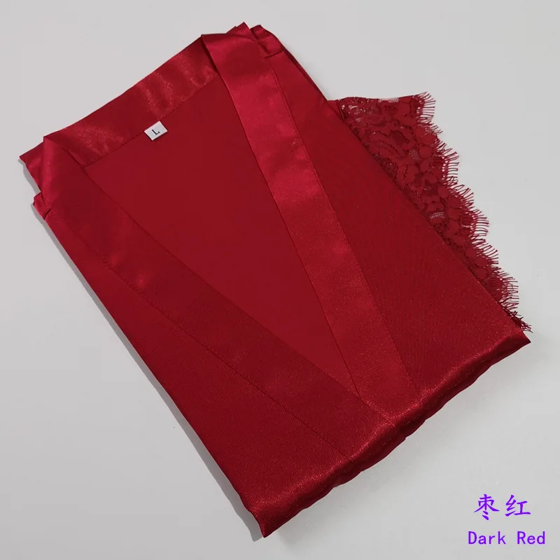 
Satin Silk white Lace Bride Robe Wedding Robe Lace Bridal Robes 