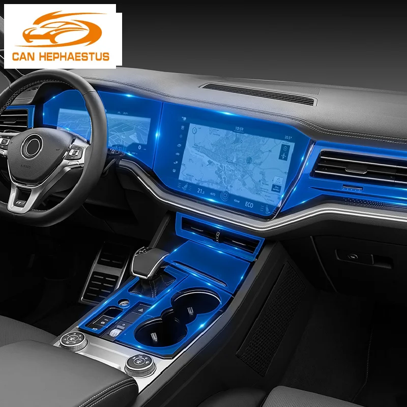 For Volkswagen Touran 2019-2021 Car Interior Center console Transparent TPU Protective film Anti-scratch Repair film Accessories
