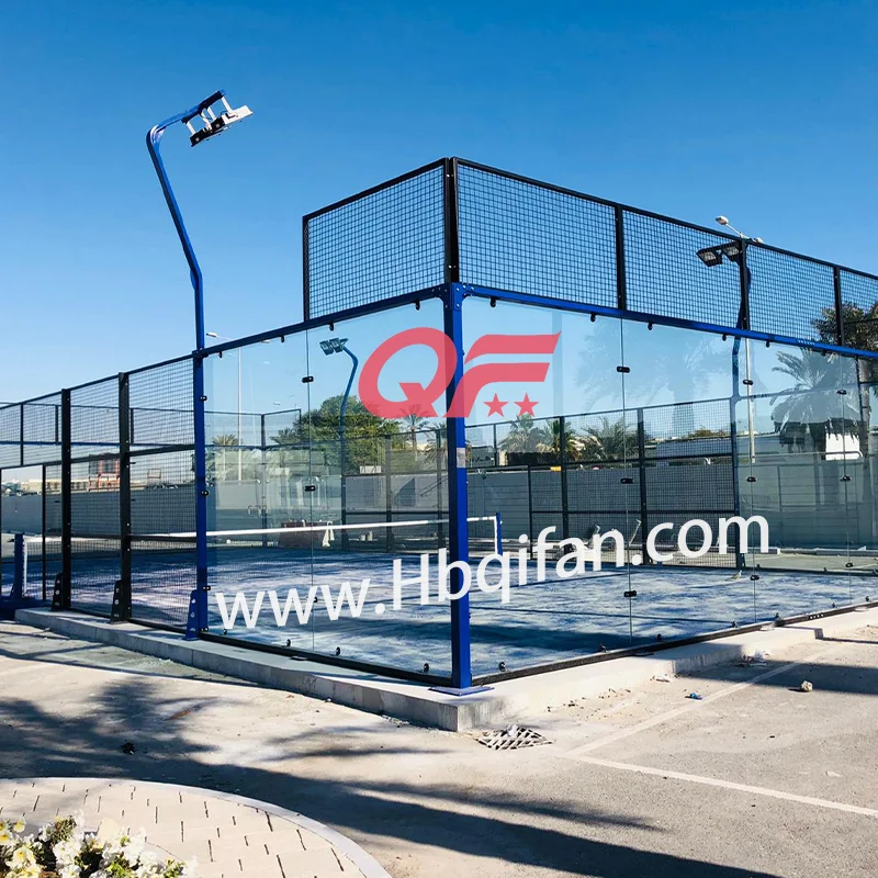2023 Hot Selling Durable Outdoor Wind resistance Super Panoramic Padel Tennis Court Cover Roof