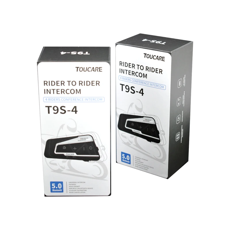 Waterproof 4 Rider Bike Helmet Intercom T9S-4  wireless walkie talkie mini headset talkie walkie enfant helmet intercom headset