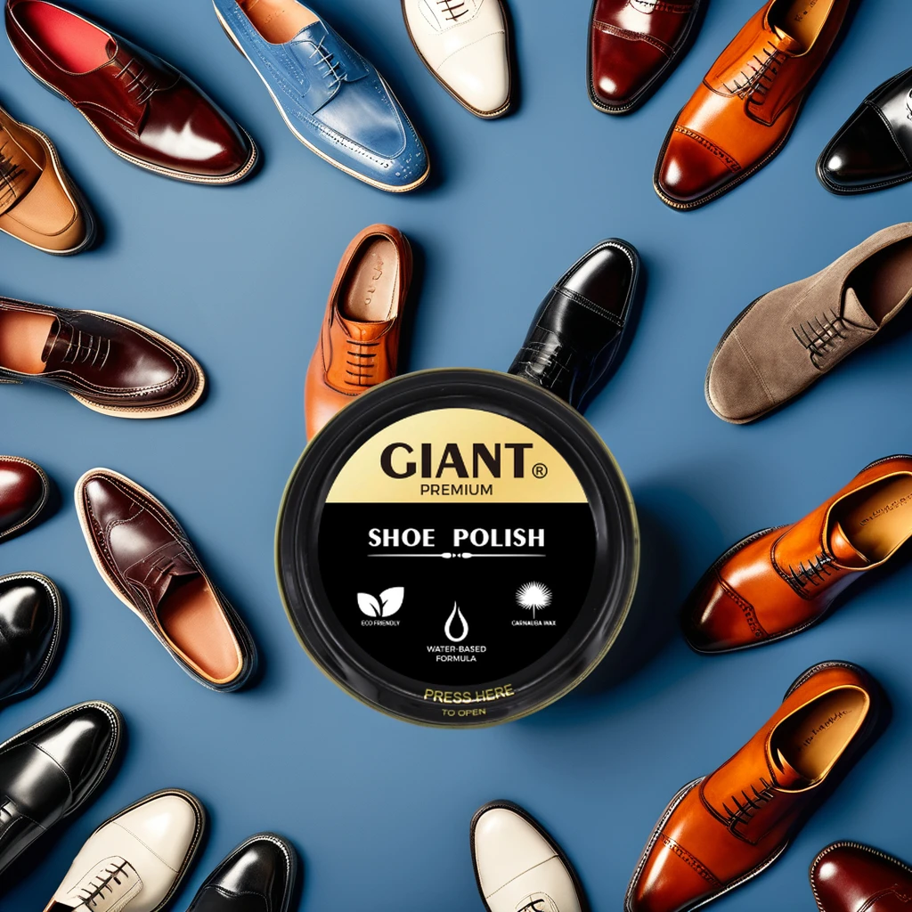 Premium Water-Based Shoe Polish Paste with Carnauba Wax Mild Ingredients All Colors. Soft Preserves Buffs Any Kind Leather Shoes