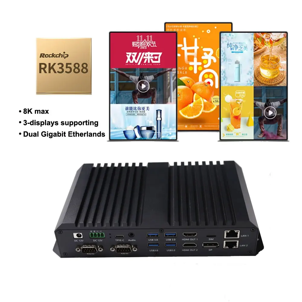Rockchip Android Mainboard RK3588 8K 4K Android PCB MotherBoard dual gigabit ethernet HD for edge computing box