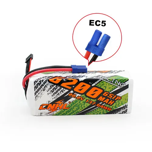 CNHL 6200MAH 22.2V 6S 90C LIPO BATTERY Soft Pack With EC5 Plug For SpeedRun car
