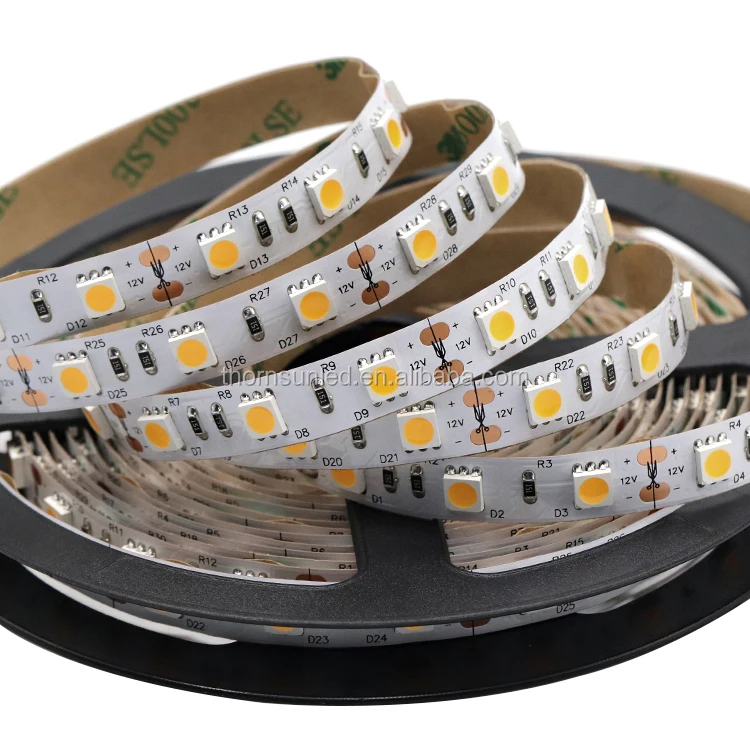 
drop ship 14.4w/m 10mm 12v led strip warm white single color smd5050 60 led rgb led strip light 