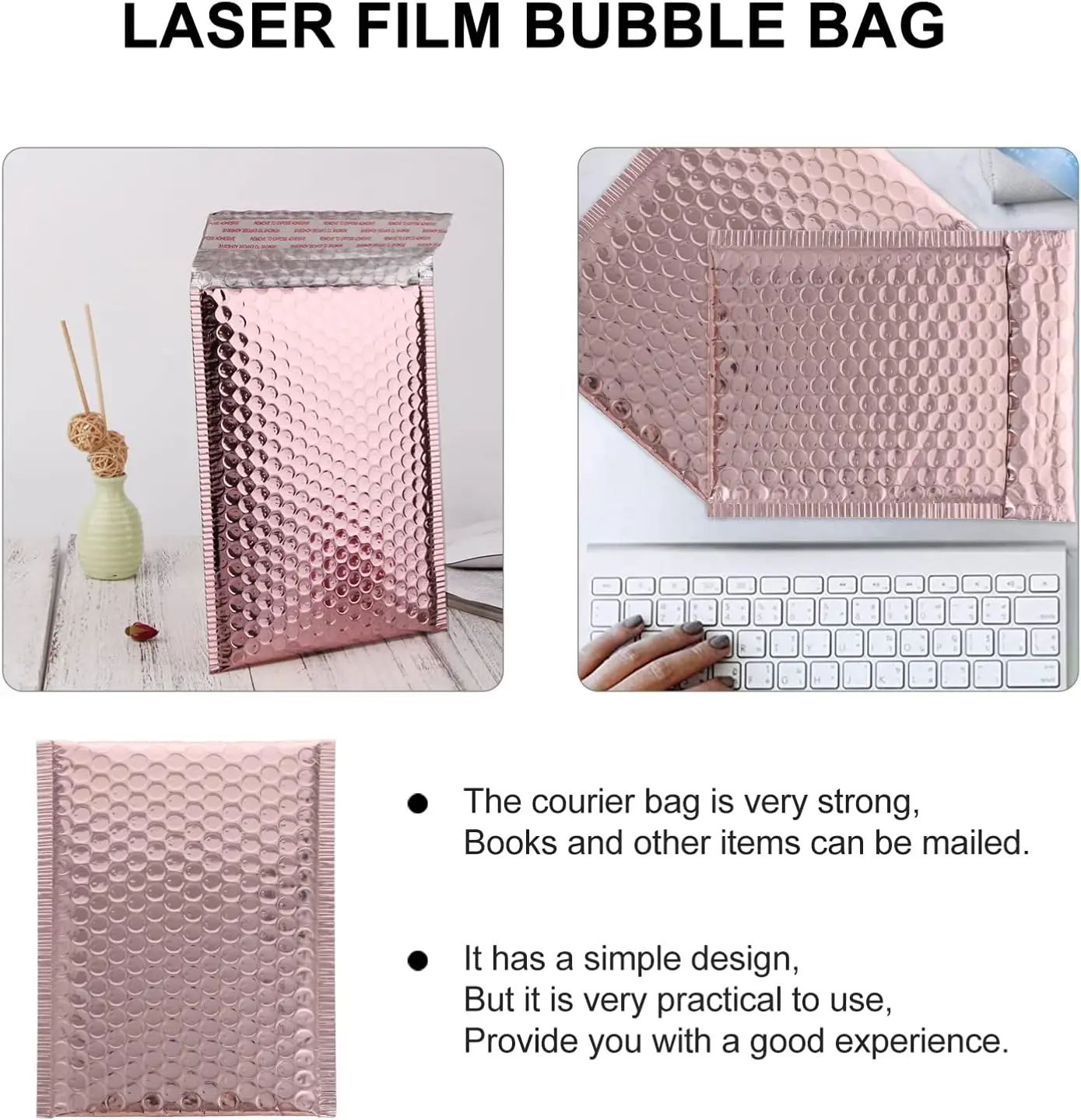 CTCX Custom Mailing TearProof Express Bubble Mailer Air Padded Envelopes Postage Bubble Mailer Bags Metallic Poly Bubble Mailer