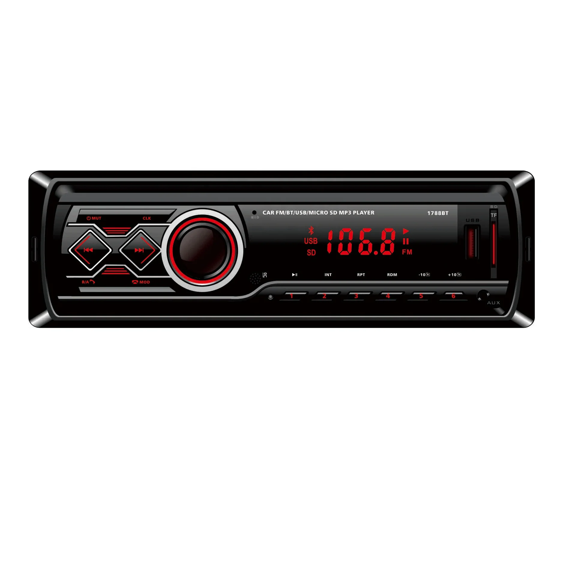 Автомобильный аудио MP3-плеер со светодиодной панелью