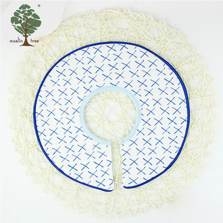 Muslin tree3layers 100% cotton 360 waterproof lace fabric baby bib