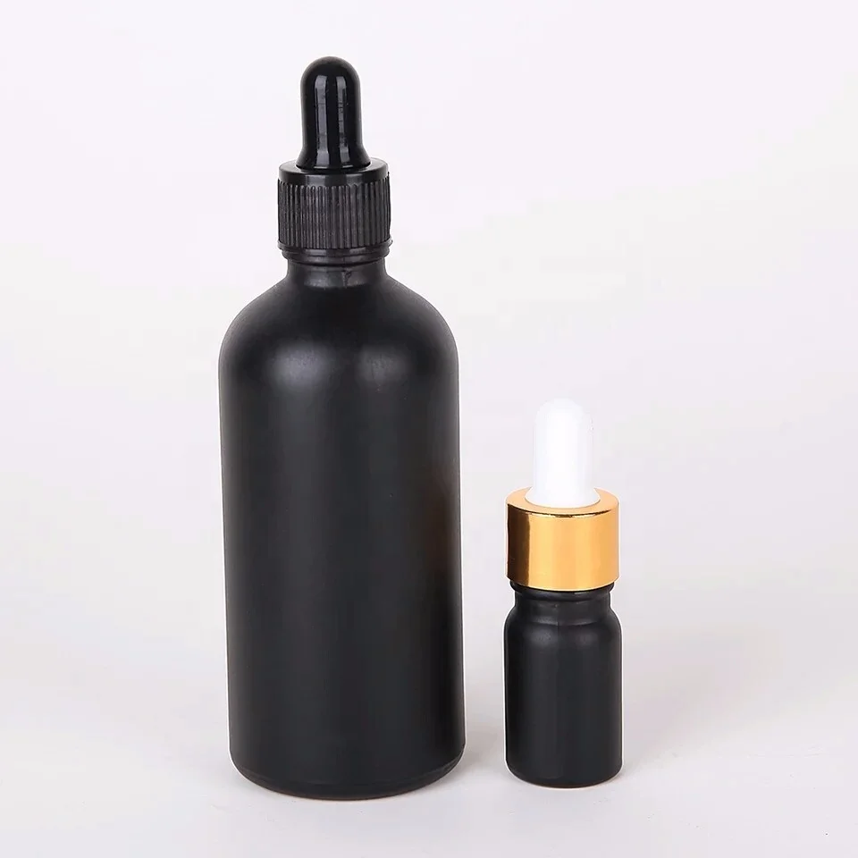 OEM amber clear black 5ml 10ml 15 ml 30 ml 50 ml wholesale essential oil refillable serum pipette bottles dropper bottle