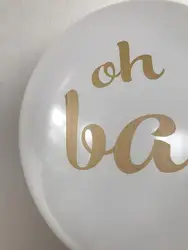 100 Pcs/Bag Three Color  Printing Gold Love Or Oh Baby 12 Inch Latex Balloon Inflatable Air Balloons Wedding Decoration Balloon