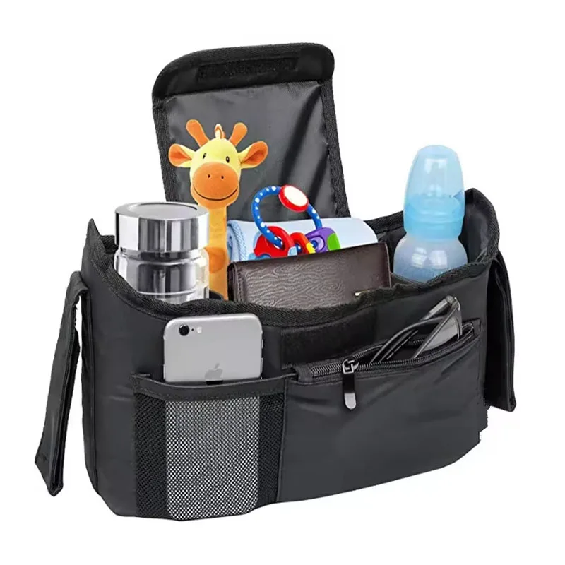 Hot Selling Customized Large Capacity Nappy Bag Baby Stroller Hanging Bag Travel Mummy Bag