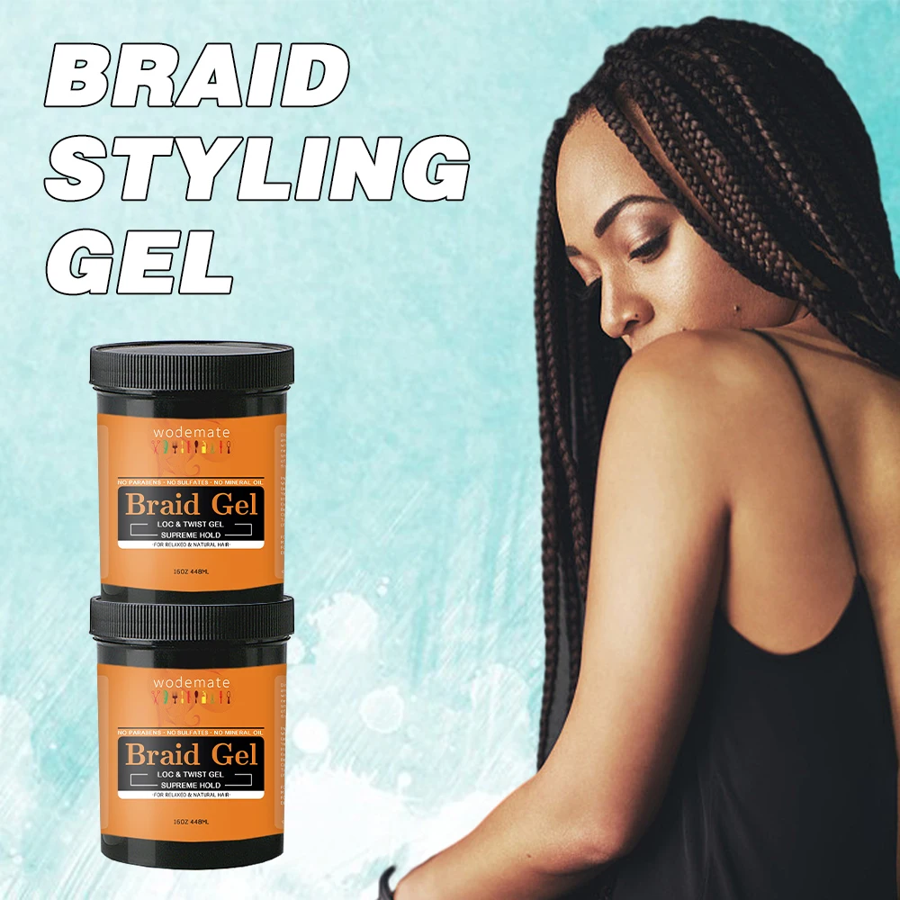 Non Greasy best selling detail shaping Loc N Twist  Hair Wax Edge Control Super Strong Extreme Hold Glitter Braid Gel