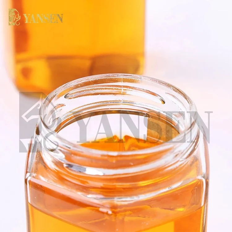 China Supplier Custom 45ml 730ml Clear Empty glass jars and bottles luxury glass food storage Honey Jar wholesale