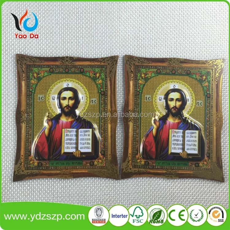 Promotional souvenir 3D custom epoxy holiday gift Christ Jesus story fridge magnet