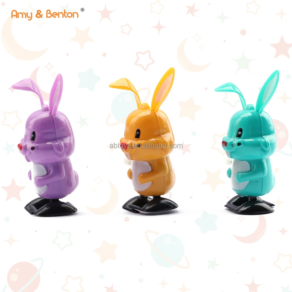6pcs Cute and Colorful Bunnies Easter Animal Rabbits toys gift Wind Up Toys For Kid Party Favors