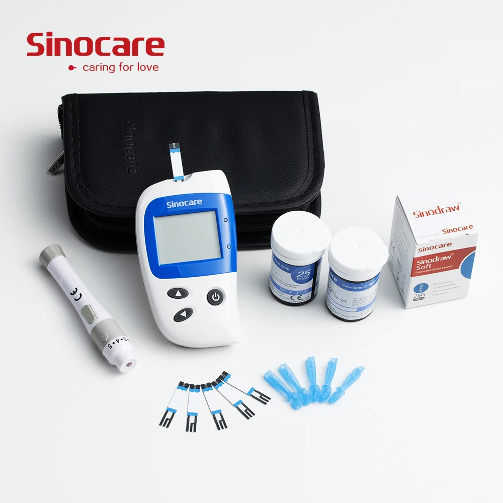 Sinocare Non-invasive Blood Glucose Meter With Test Strips Blood Sugar Monitoring Digital Glucometer Diabetic Test Strips