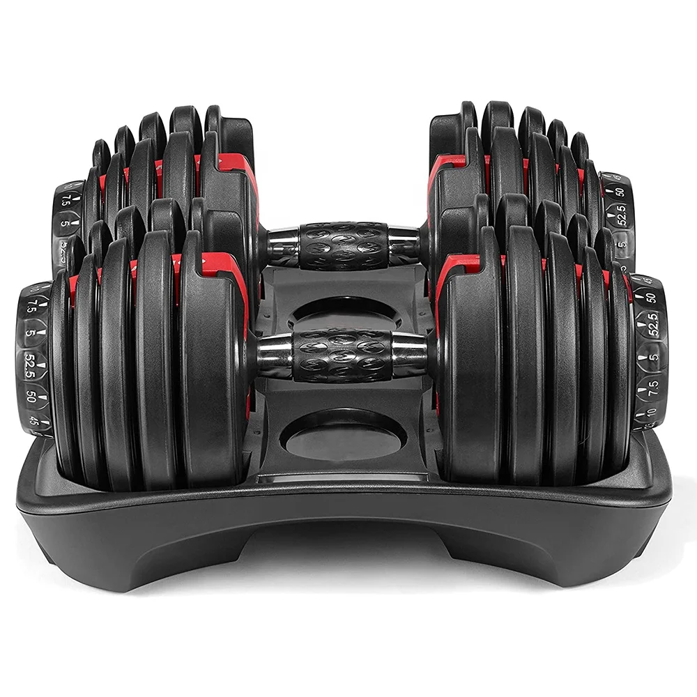 
2021 Hot Sale in Canada Gym Fitness Equipment Online Dumbbell Bodybuilding 24kg Or 52.5LB Adjustable Dumbbell 