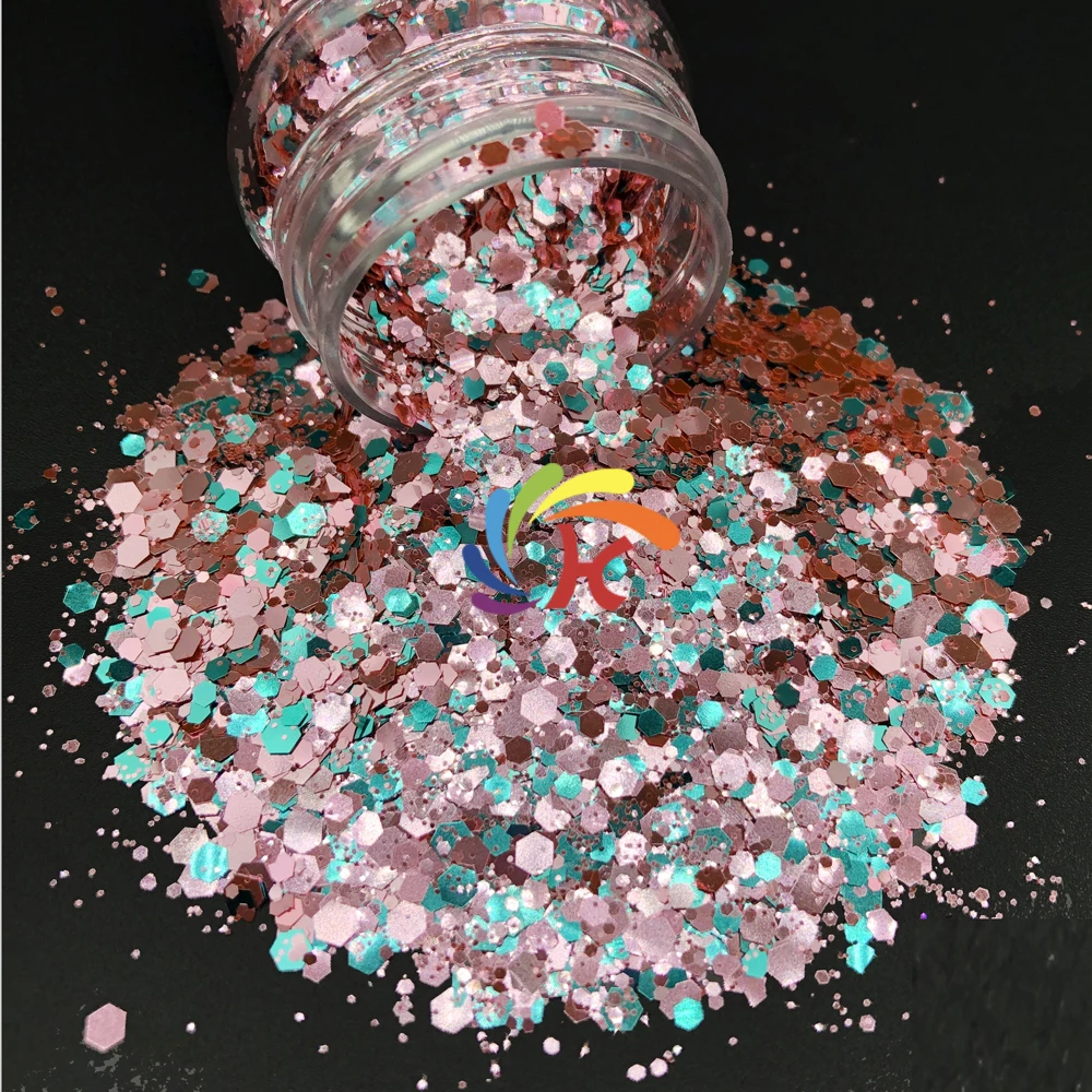 Holographic Chunky Mix Polyester Craft Nail Glitter