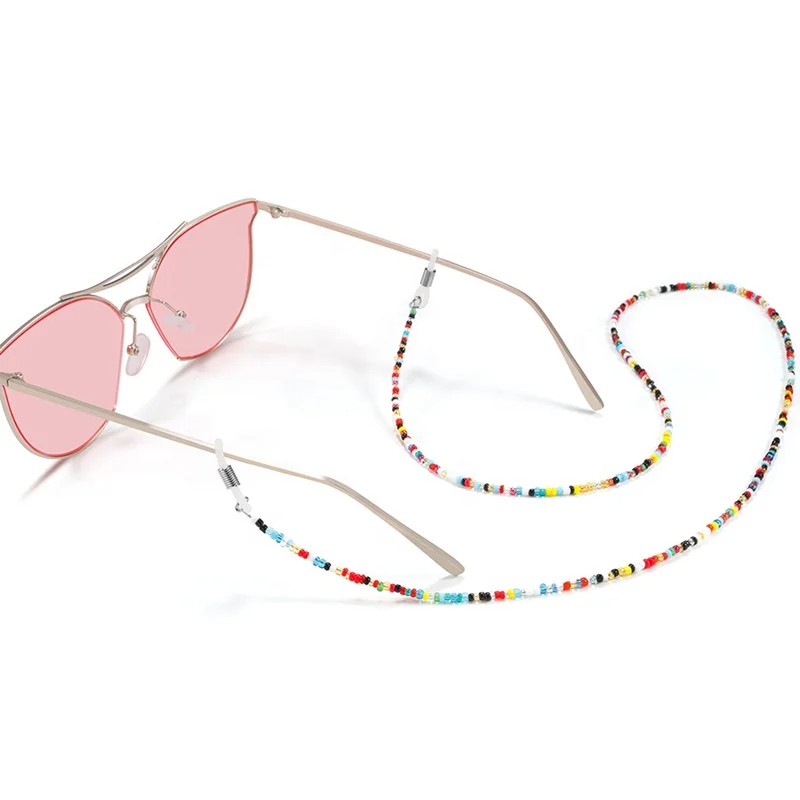 Fashion Seed Beaded Masking Chain Eyewear  Neck Straps Reading Glasses Chain Sunglasses Cord