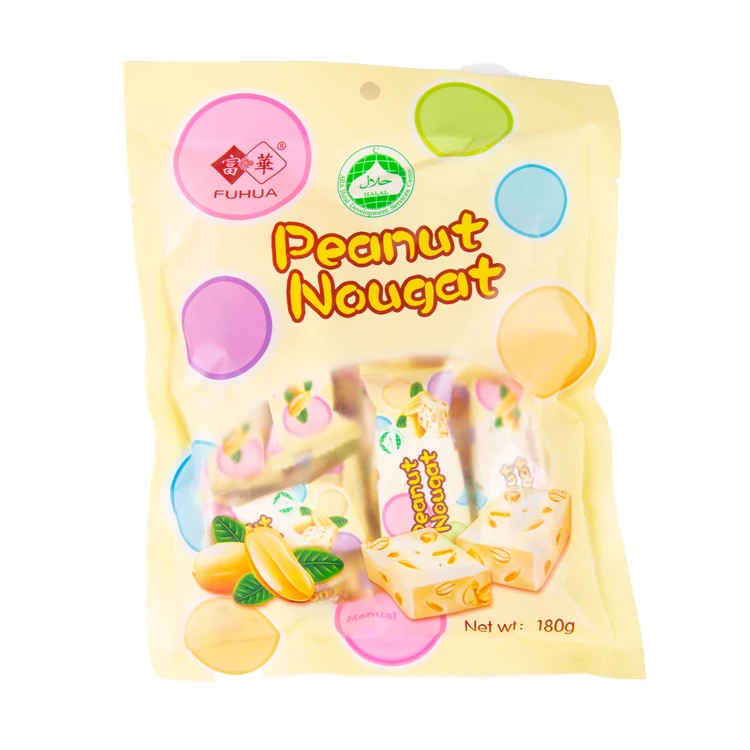 
Factory Direct Sale Rectangle Shape Sweet Taste Soft Peanut Nougat Candy 