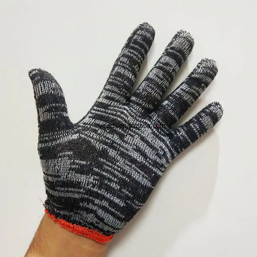 
Cheap Price Gray White Safety Gloves 7 Gauge 10 Gauge Safety Cotton Knitted Gloves Grey White Labour Working Protection Gloves 