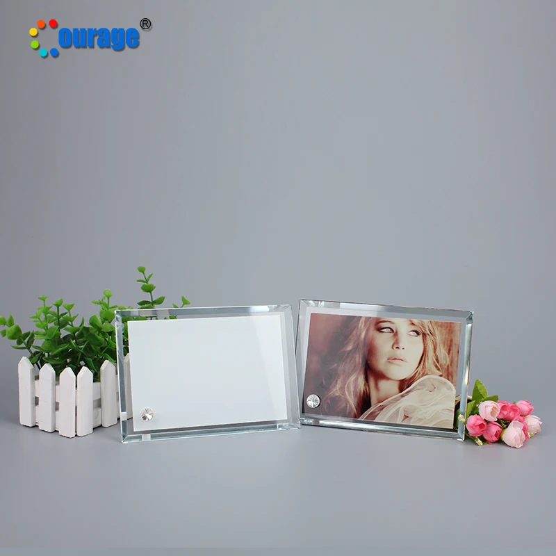 Хит продаж двусторонняя Хрустальная фоторамка на