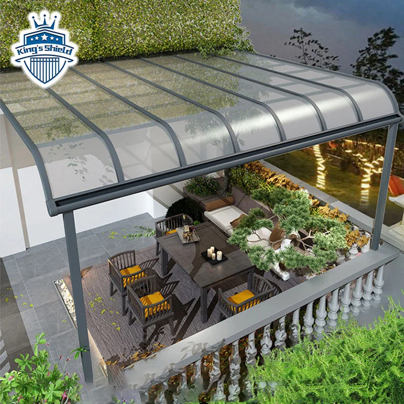 Electric Pergola Canopy Aluminum Frame Retractable Roof Awning Outdoor Garden Canopy