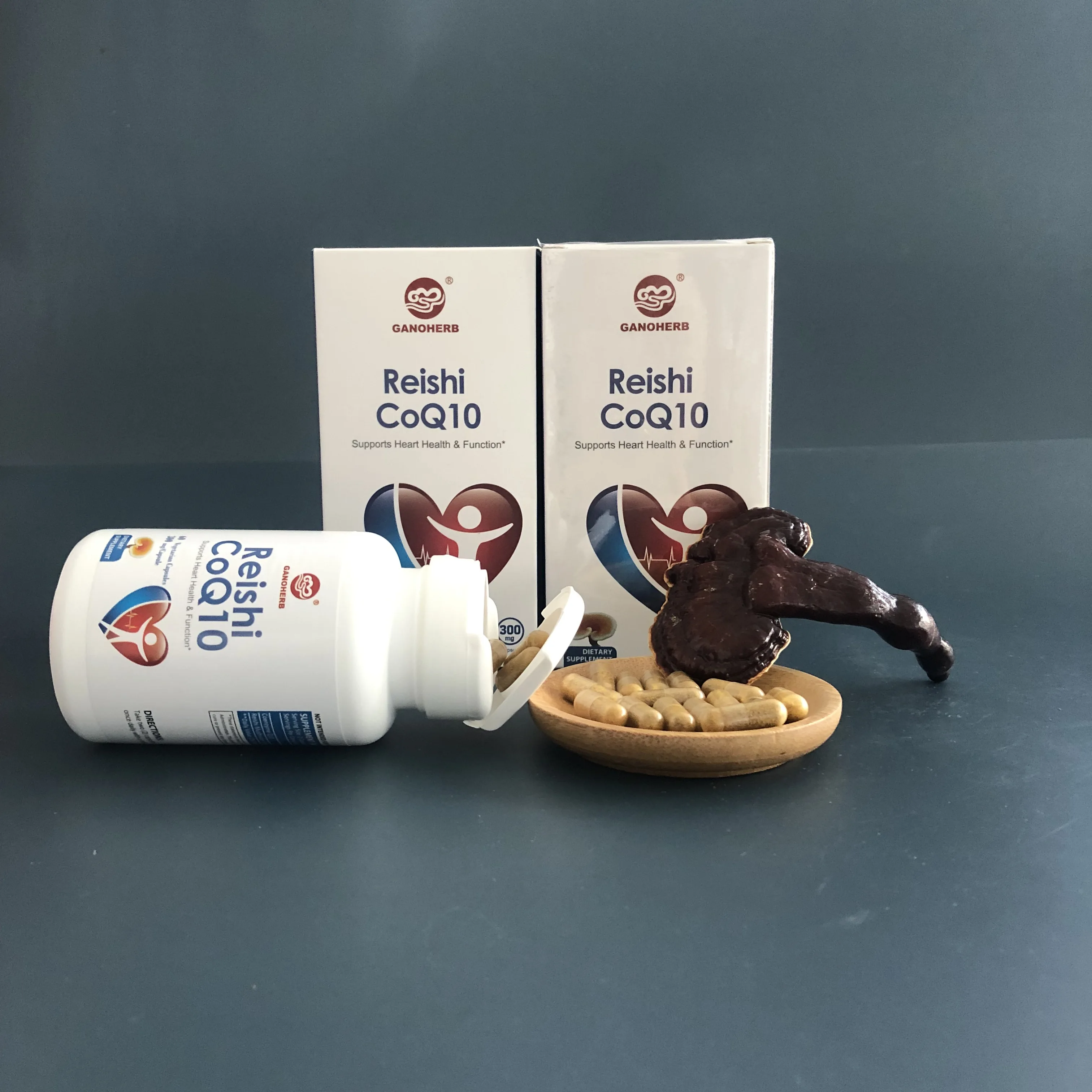  Оптовая продажа капсулы Reishi CoQ10 травяная добавка поддерживает здоровье