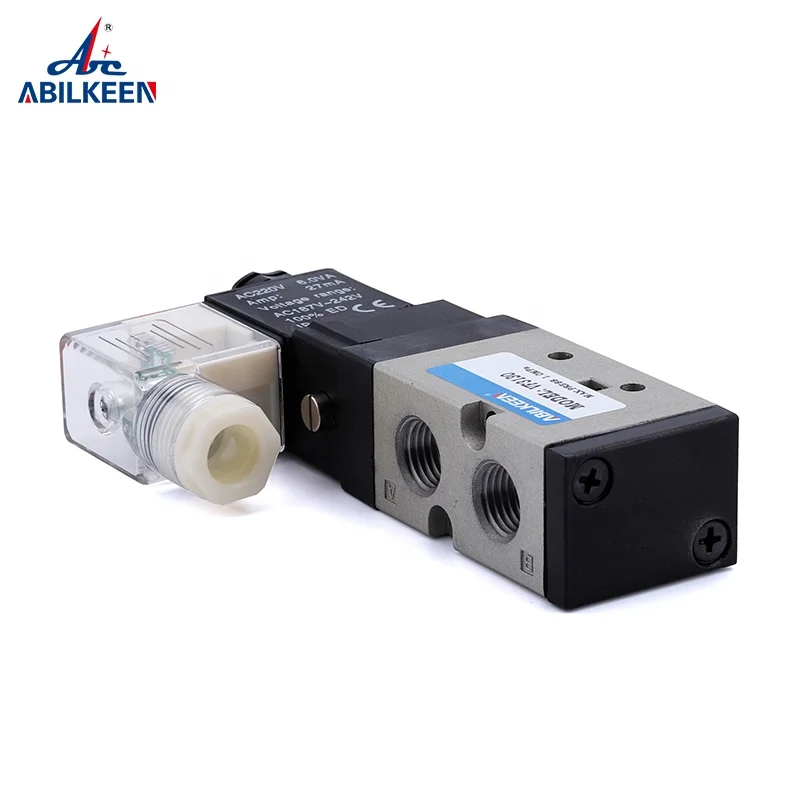 
Best Selling VF3530 Double Electrical Control 5/3 Midst Pressure Way G1/4 Miniature Pneumatic Solenoid Valve 220V 