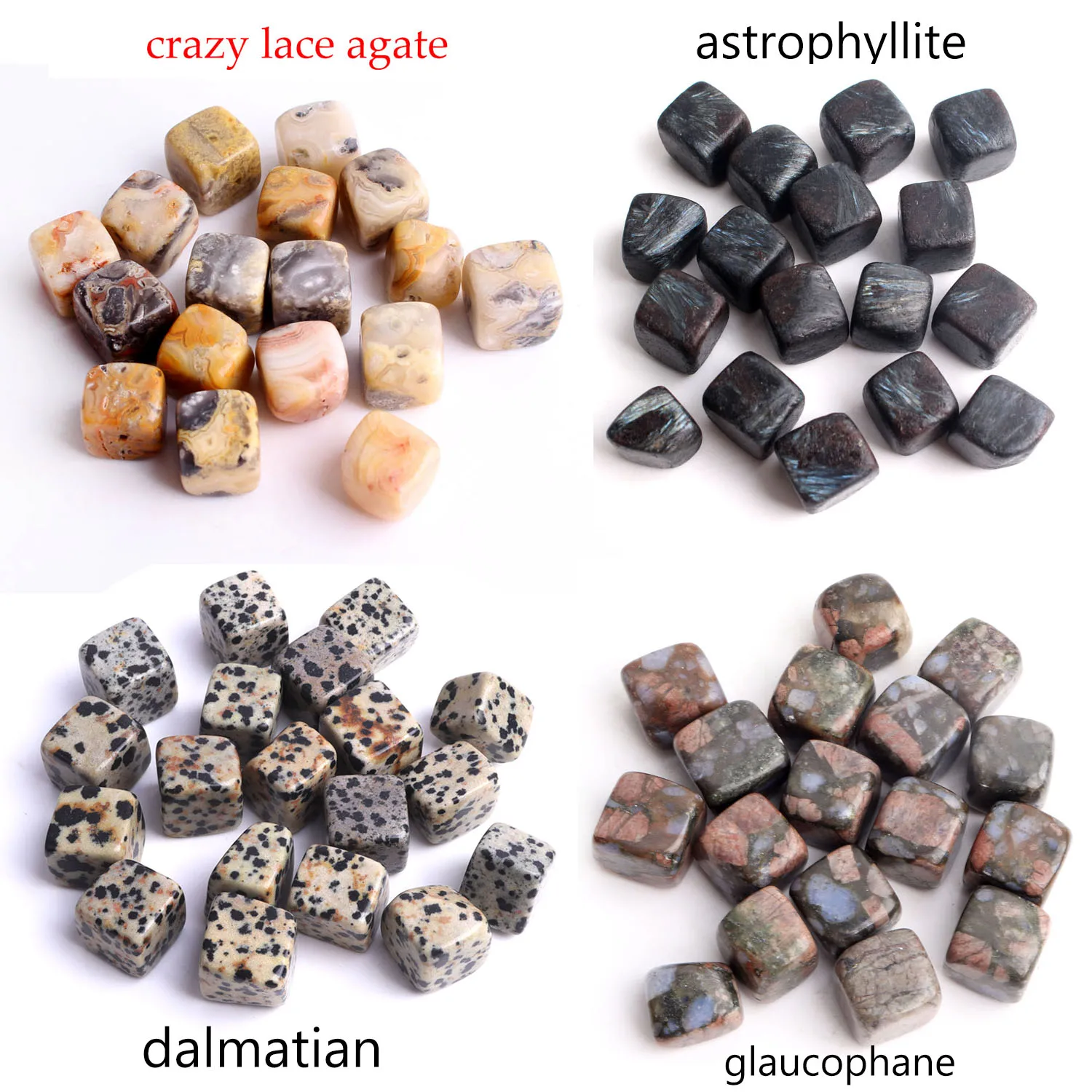 Natural Quartz Mini Square Healing Tumbled Stone Red Agate Cube Crystal For Home Decoration Collection