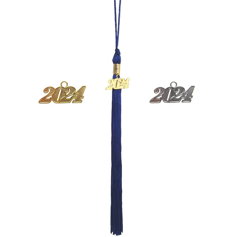 Королевский синий цвет выпускное платье Кепка с кисточками 2024 2024 выпускные кисточки