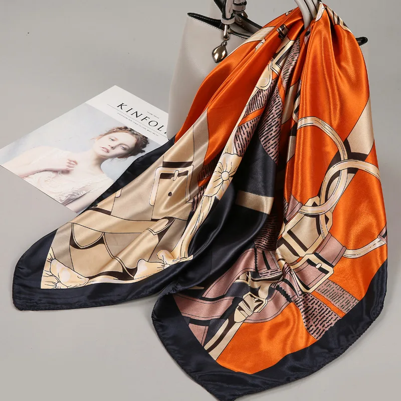 90x90 square silk scarves 90 cm silk scarf 90*90cm