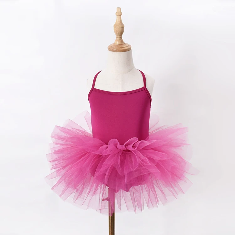 New Summer girl ballet tutu dress Sleeveless Square Neck Kids children ballet dress