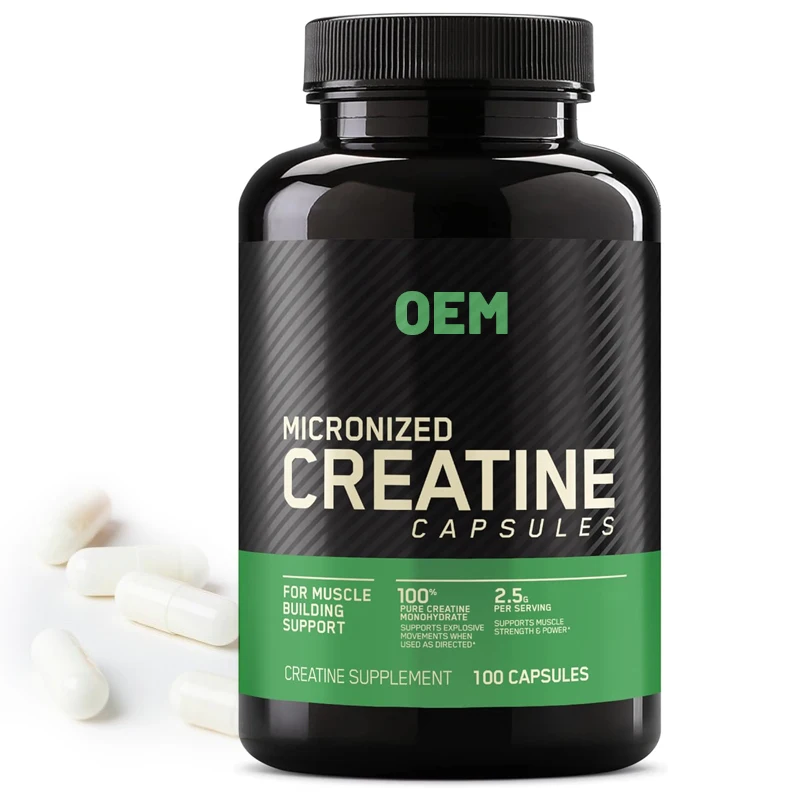 OEM/ODM Creatine Nutritional Supplements Micronized Creatine Monohydrate Capsules For Keto Friendly