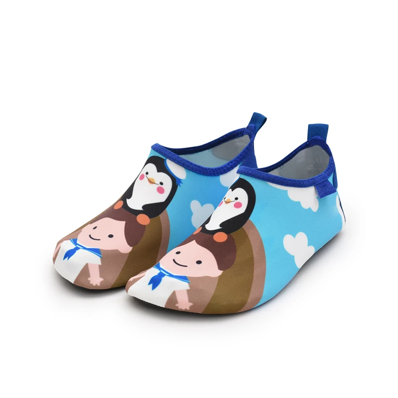 Детские акватуфли для малышей, Нескользящие пляжные туфли с единорогом и динозавром для мальчиков и девочек