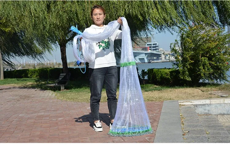 
New Product Portable Outdoor Hand Throw Saltwater Monofilament Thread Casting Net with Perfect Frisbees Design 