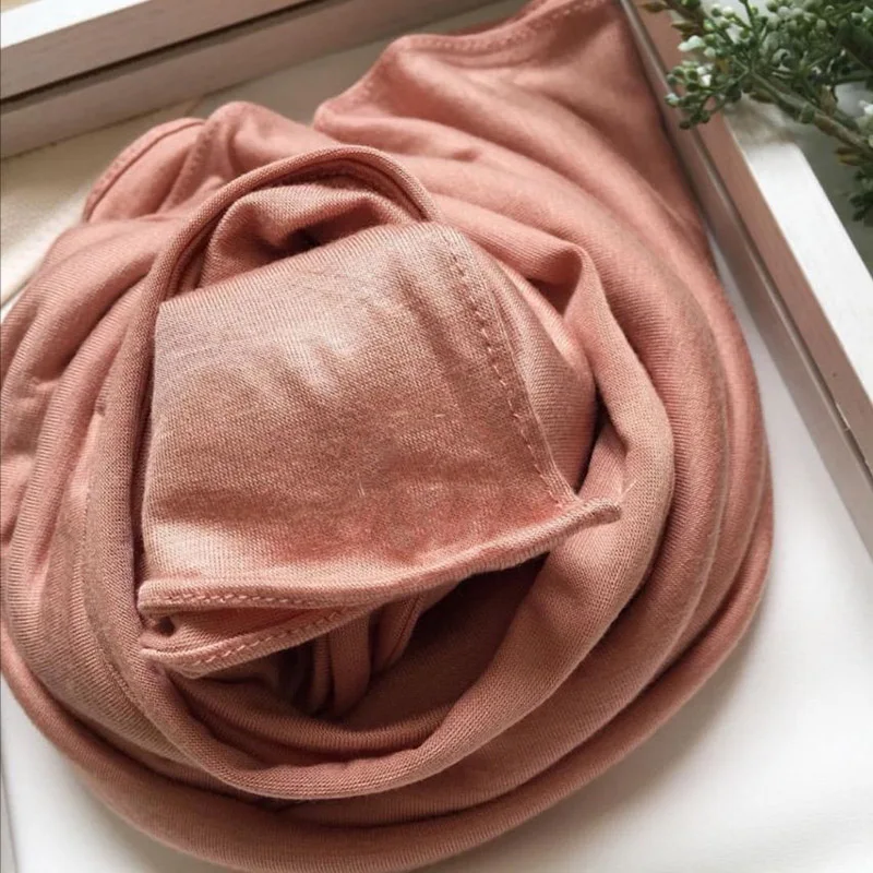 
Muslim Long scarf elastic material strech wrap shawl cotton modal dubai jersey cotton hijab 