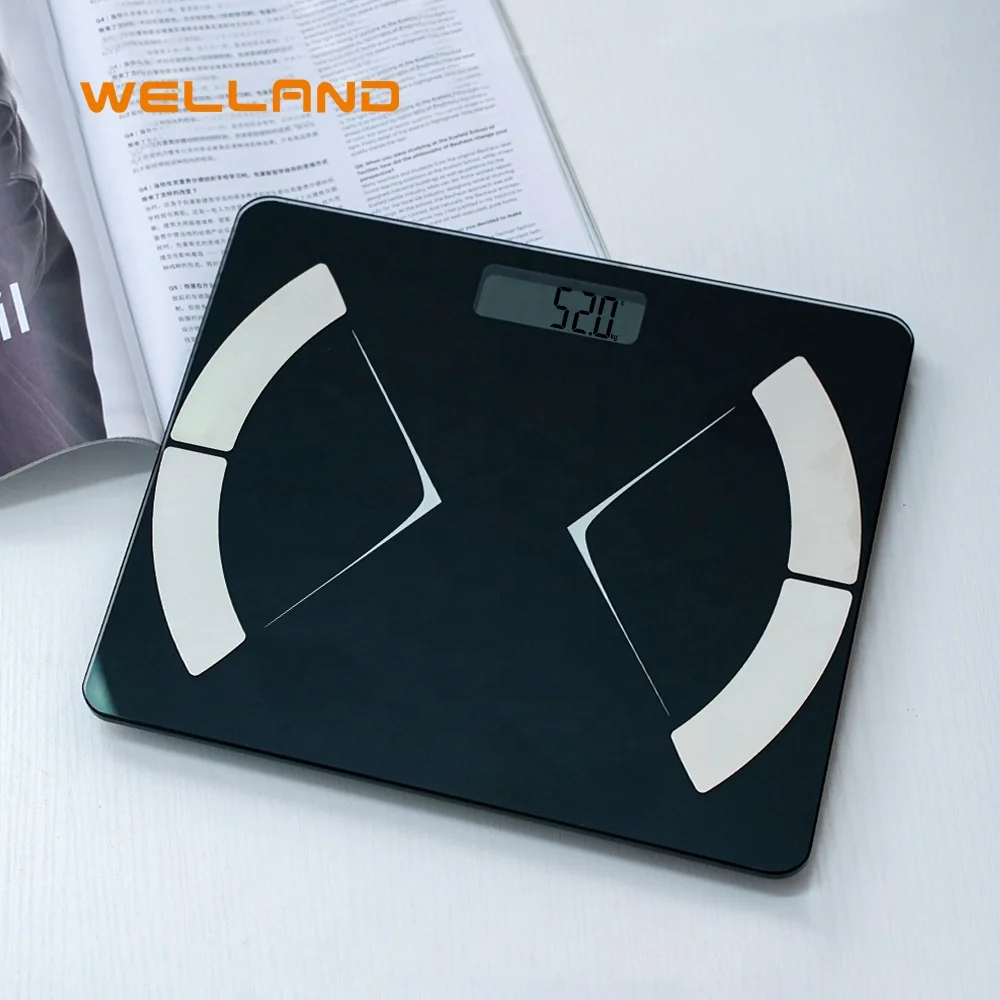 Glass Black Cheap Personal App FItdays Automatic BMI Body Fat Digital Bathroom Electronic Smart Scale