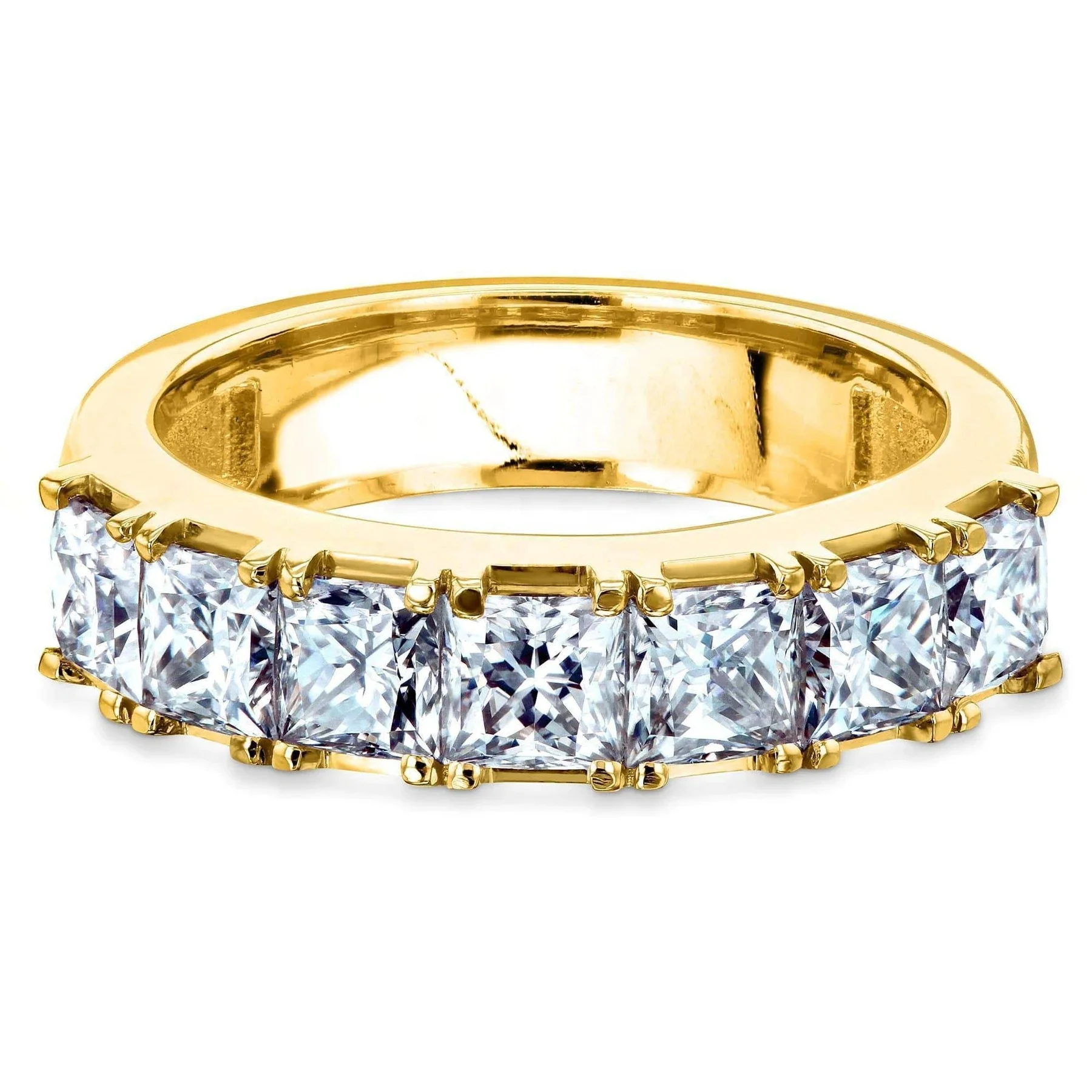 2024 Princess cut Hot sale GRA certified Moissanite Ring Pass Diamond Tester  925 Silver Plated 18k Gold band Rings